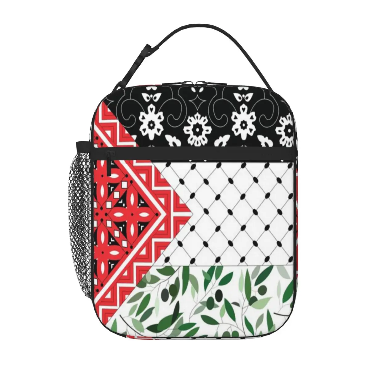 Hot Sale Palestinian Flag With Patterns Of Olives And Keffiyeh Multifunctional Cooler Lunch Bag Hiking Snack Sports Lunch Bag