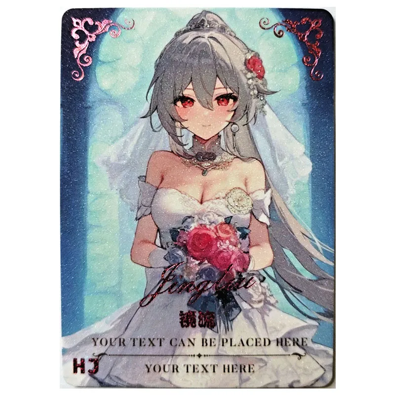 Anime Goddess Story Rare HJ Collectible Card Keqing Silver Wolf Hu Tao Raiden Shogun Kafka Nahida Toys for boys Birthday Present