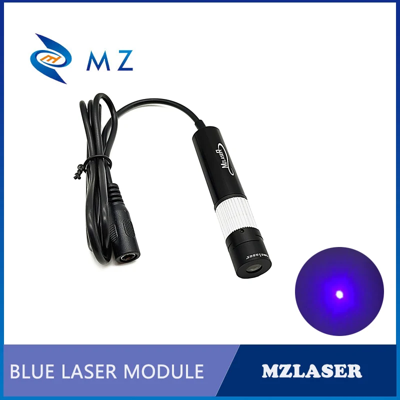 Modèle de diode laser en verre bleu, mise au point réglable, machine de qualité industrielle, laser à points, D16mm, 405nm, 50mW, 100mW, 200mW, CW