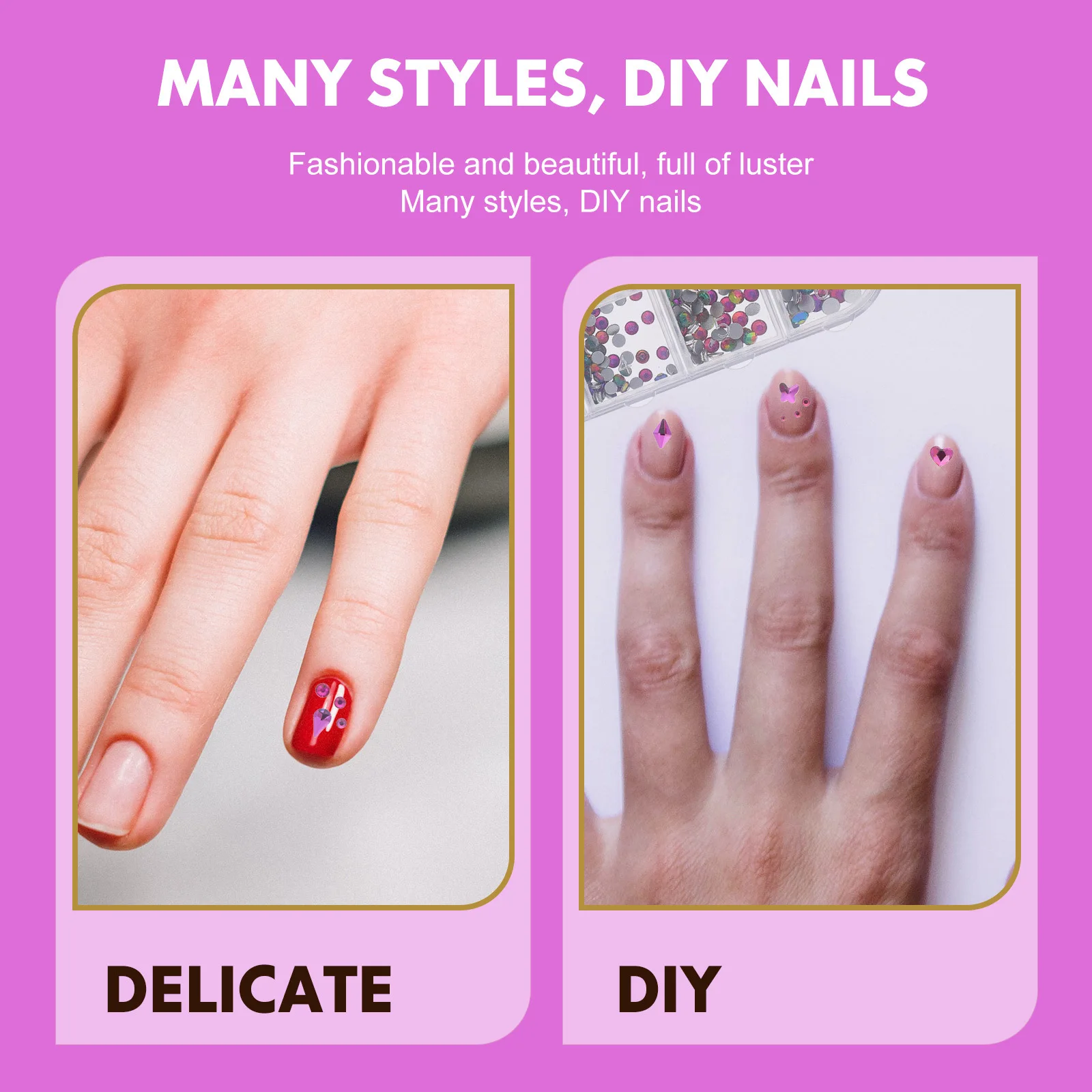 

Nail Art Accessories Gems Jewels Stones for Nails Rhinestones Diamonds Decor and Manicure Charm Crystals