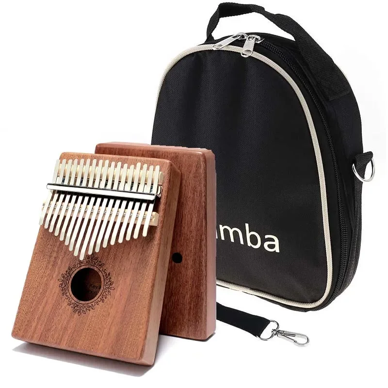 Kalimba 17 Keys Thumb Piano High Quality Wood Mahogany Mbira Body Afircan Sanza With Kalimba Bag Creative Music Box Finger Piano