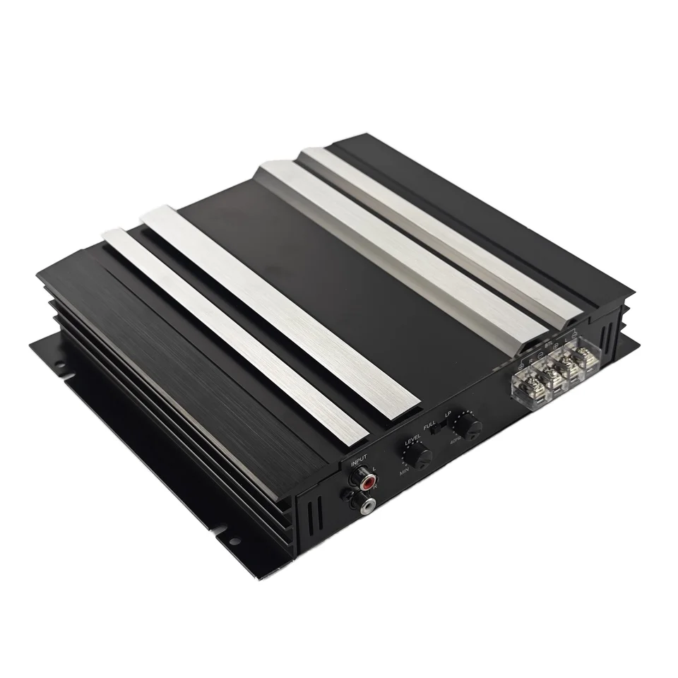 2-Channel Class Car Amplifier 3800W Max Power HIFI Car Audio AMP Bass Processor with Crossovers From Factory Automotive
