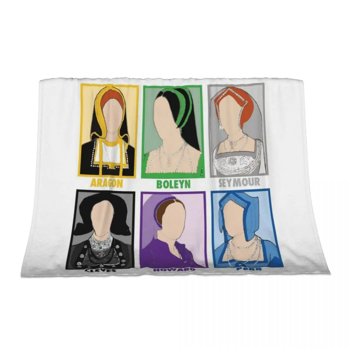 

SIX the Musical: Old School Queens Throw Blanket Heavy Warm Beach Picnic Blankets