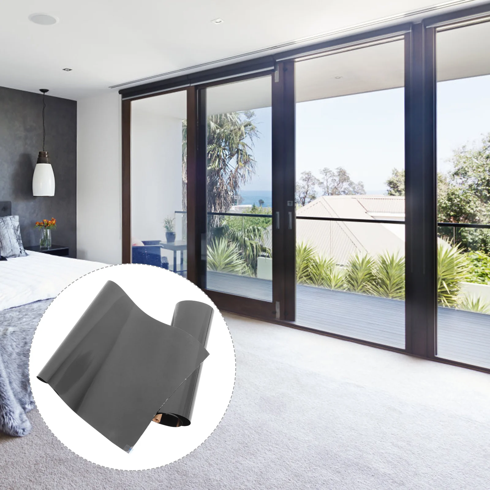 Pellicola per finestre per privacy Specchio unidirezionale Colorante Blocco solare Protezione UV Pellicola per privacy per finestre Adesivo in vetro