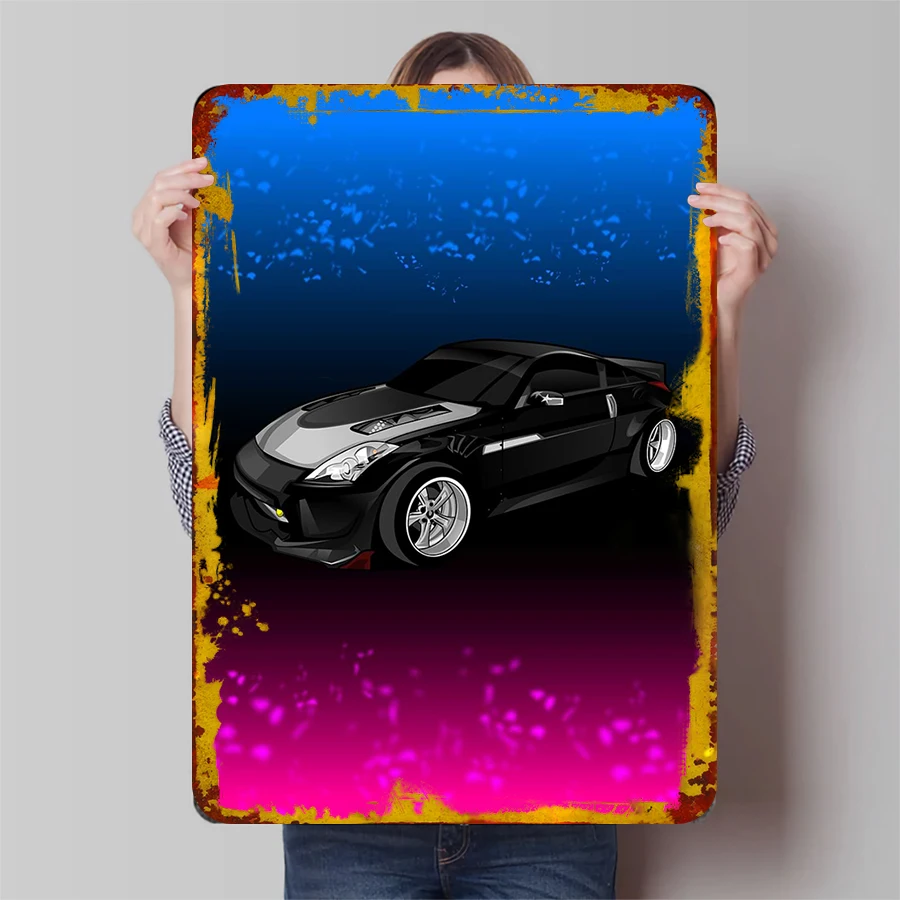 Custom Car Metal Wall Art Modern Sports Car Decor Living Room Home Decoration Metal Painting