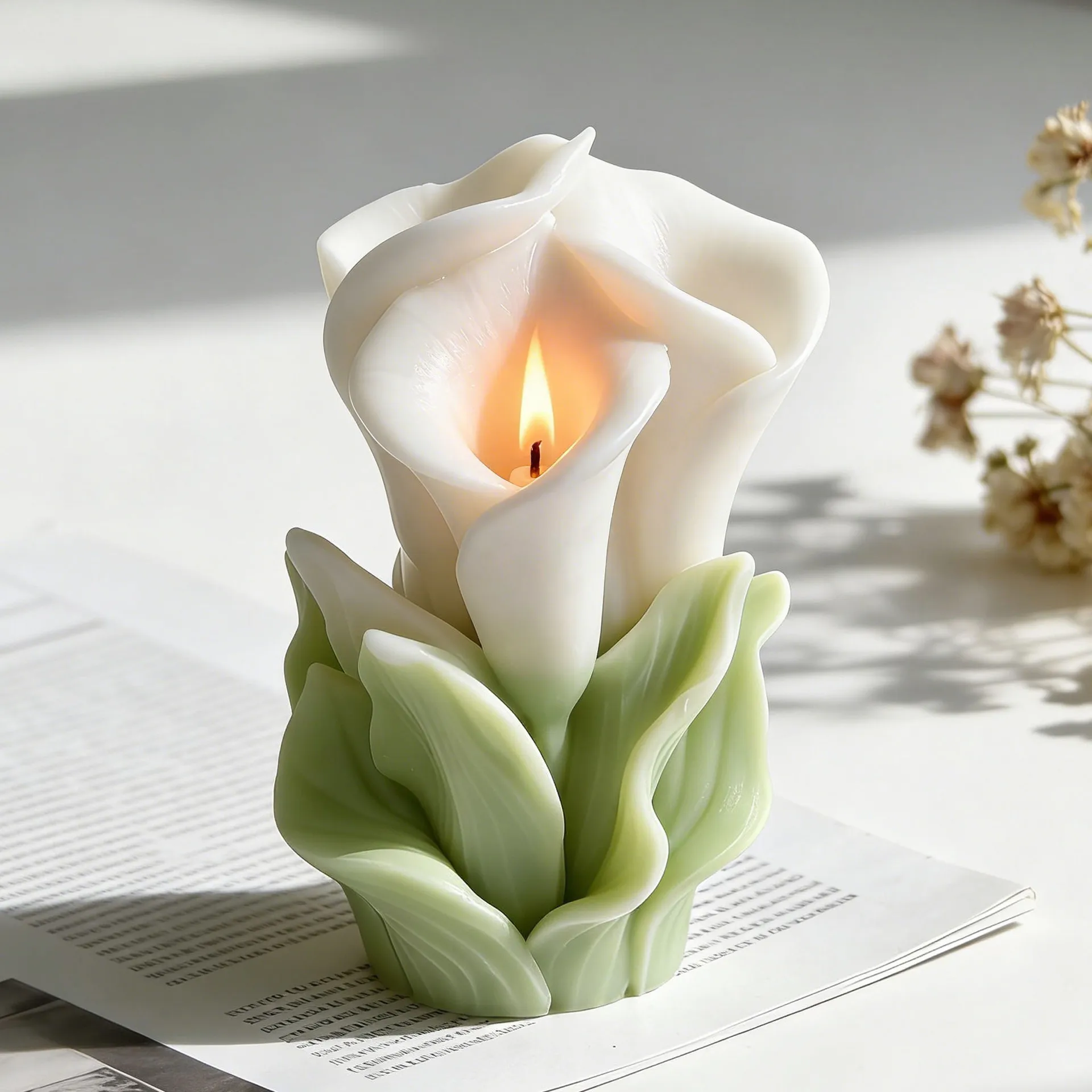 Soap Making Mold 3d Diy Craft Mold Calla Lily Silicone Mold Easy To Clean For Diy Crafts Resin Casting Candle Making