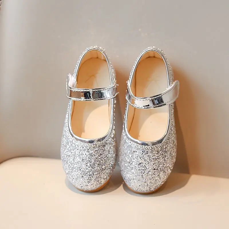 

Girls Princess Dance Flats for Kids Fashion Soft Sole Glitter Sequins Embellished Baby Girl Party Shoes 2026​