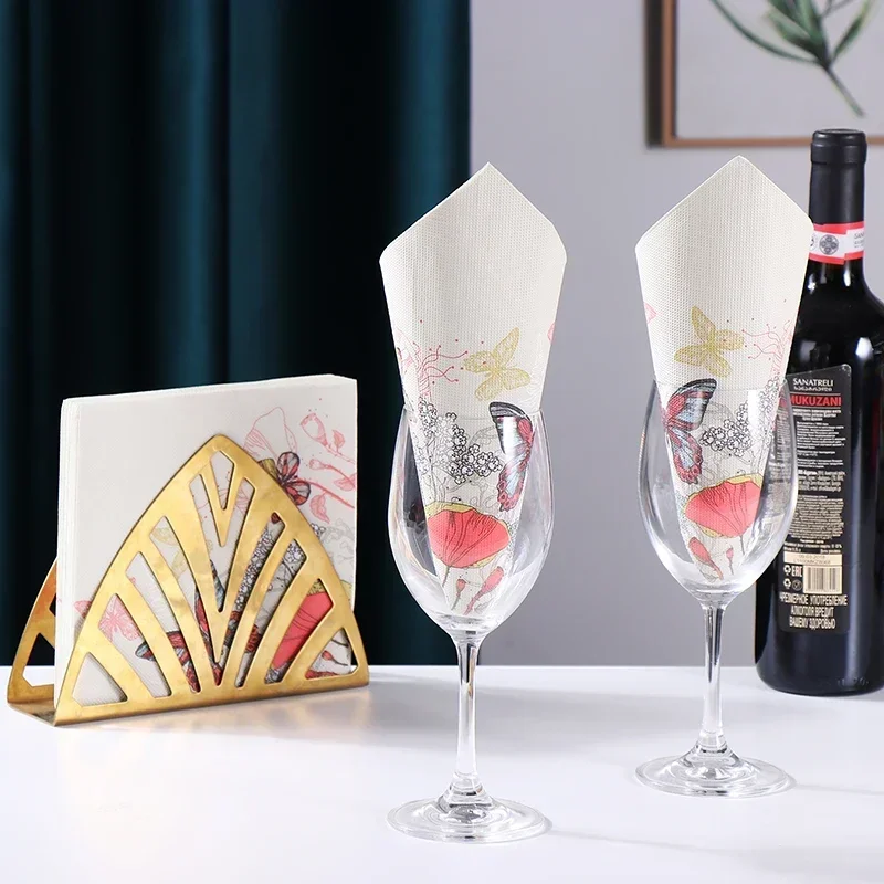 مناديل ورقية مطبوعة بلون الفراشة ، مطعم ، فندق ، مقهى ، لب خشب أصلي للحفلات ، درجة طعام ، جديد ، 2 رقائق ، 20 لكل عبوة #2