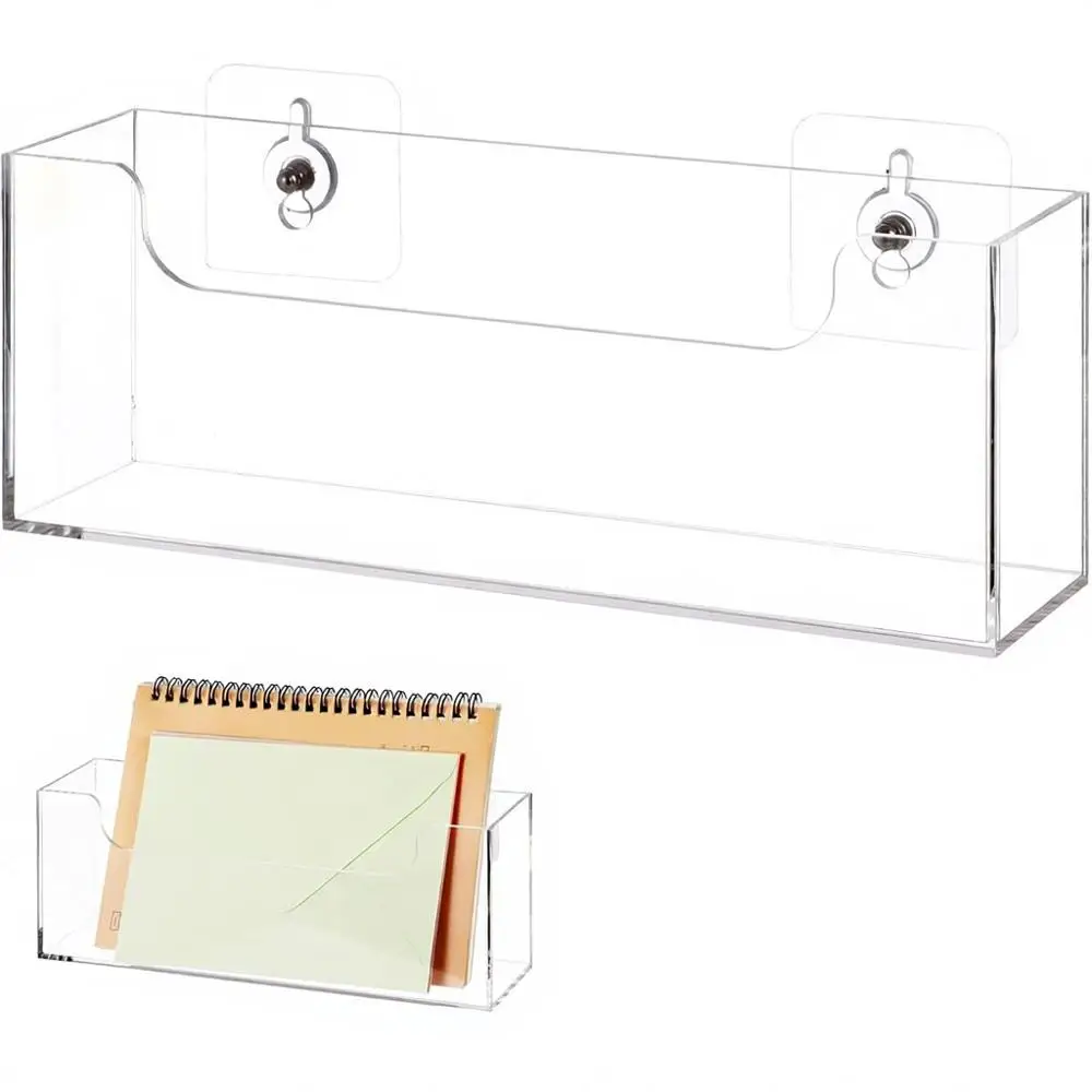 

Wall-Mounted or Tabletop Acrylic Mail Organizer with Letter Storage Box