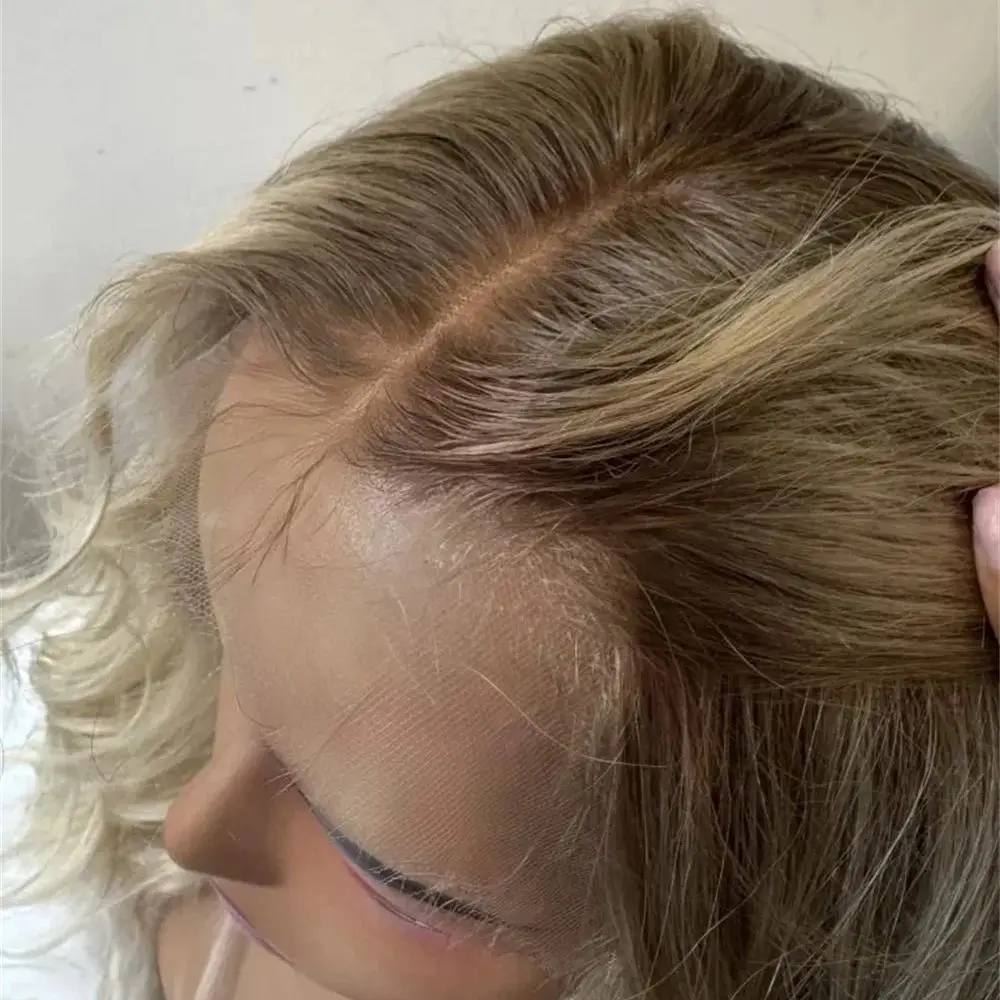 

Современный пляжный волнистый кремово-русый парик с детскими волосами, натуральный вид, синтетические волосы, цветной парик для косплея для женщин, смесь человеческих волос