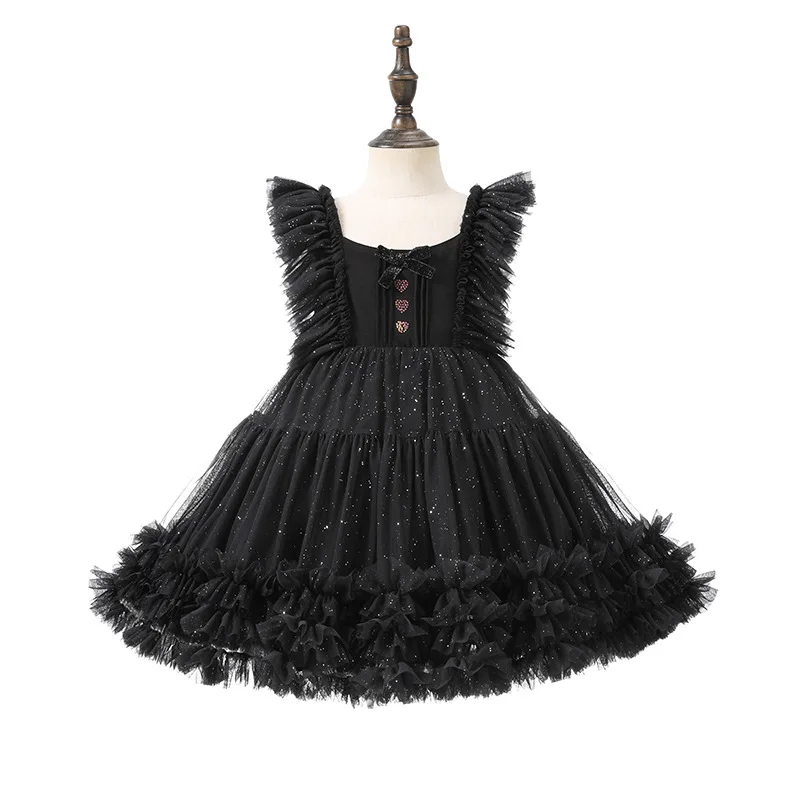 

Fashion Baby Girl Princess Butterfly Tutu Dress Puff Sleeve Child Tulle Vestido Pageant Party Birthday kids Clothes