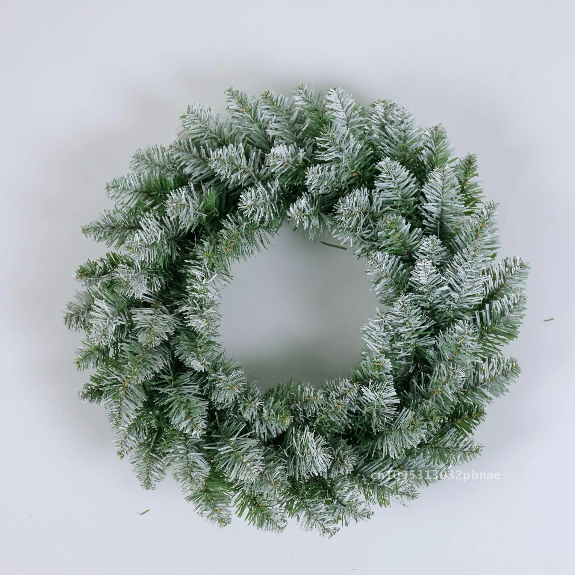 

Christmas flower spray white pointed naked wreath sticky white rattan ring shopping mall window door ornament