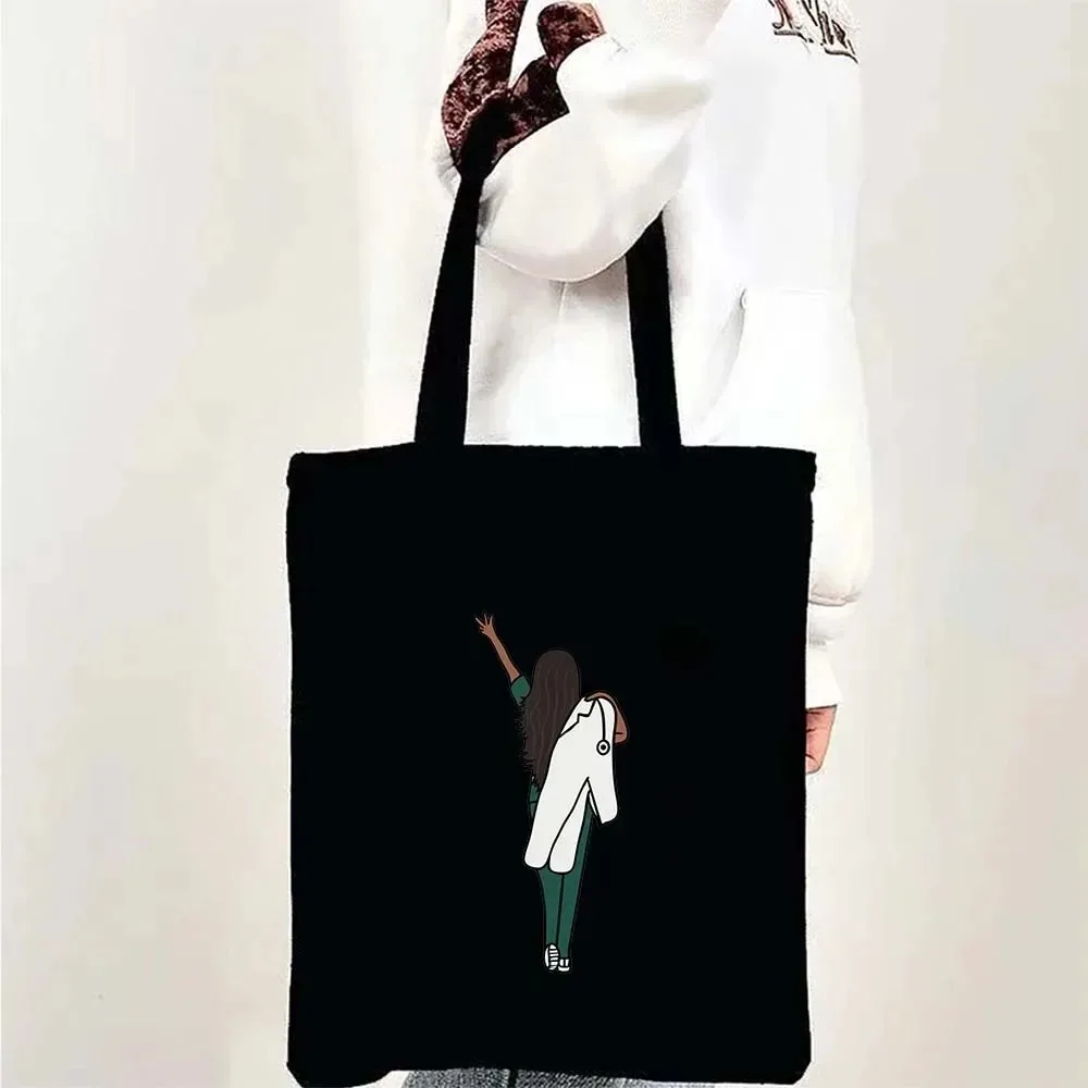 Медицина, здоровье, сердце, мозг, доктор, медсестра, медицинский крест, цветочный стетоскоп для мужчин и женщин, холщовые сумки на плечо, сумки для покупок