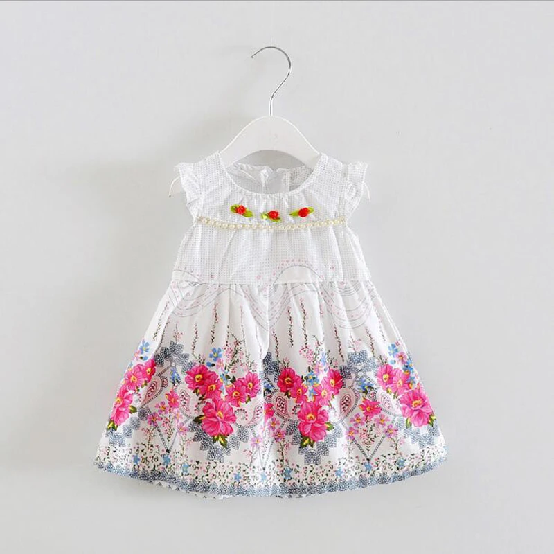 Baby Girl Princess Dress Cotton Summer New Children Girls Print Clothes Dresses for Party