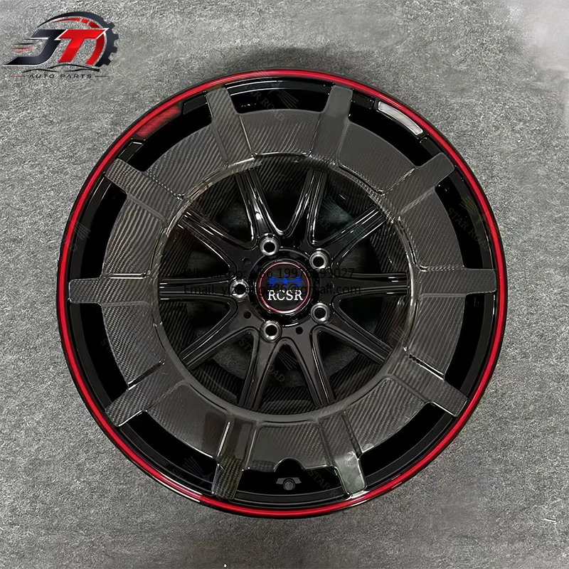 JT RCSR 5 6 Hole 6x139.7 Custom Carbon Fiber Forged Aluminum Alloy Wheel Black Aftermarket Car Rim For Bentley For Cayenne For R