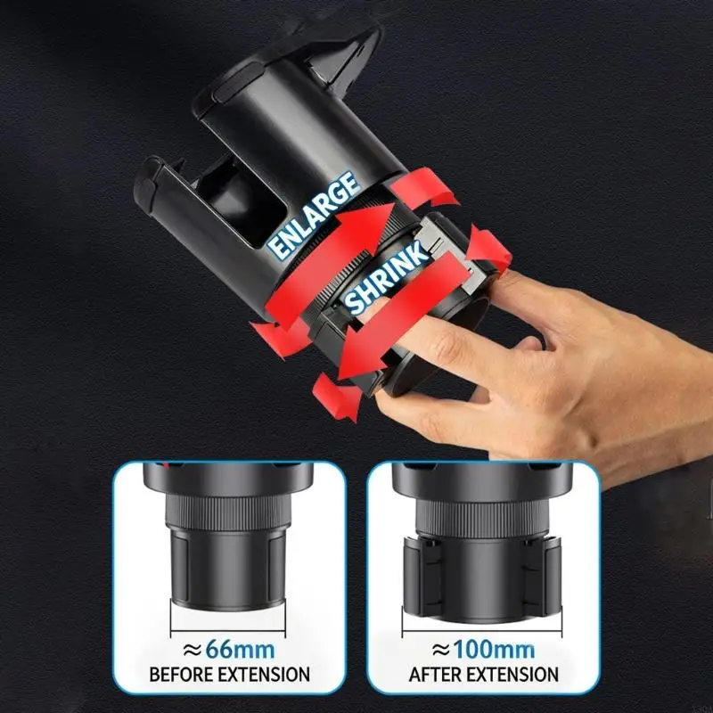 3 Speed USB Car Fan For Cup Holder Adjustable Height 360 Rotation For Hot Weather Driving