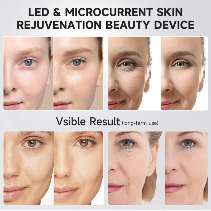

【CODE】6-In-1 Real Glow Beauty Device Looking Glass Skin With Enhanced Absorption,Radiance, Elasticity, Pore Care LED Anti
