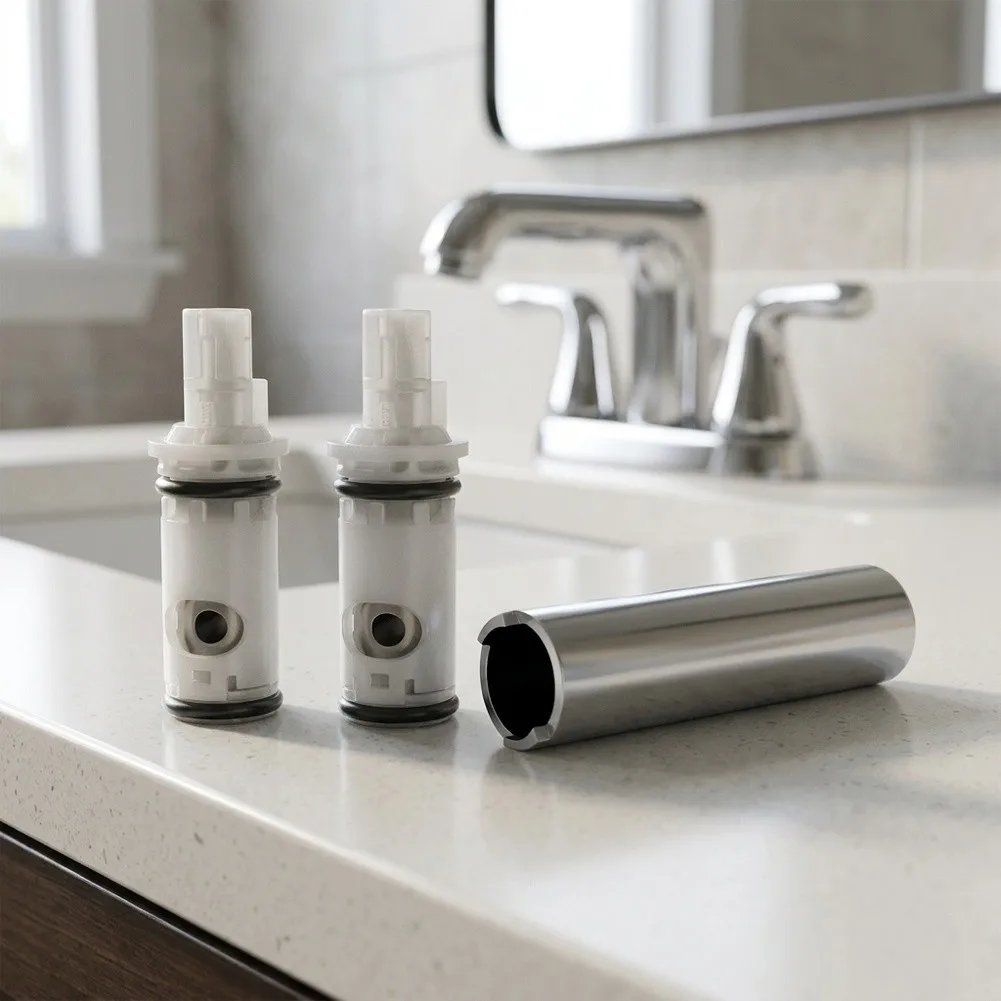 MN 1224 Cartridge Replacement for Faucet Drip Fix Shower Bathtub Two Handle Repair Kit Plastic Stainless Steel