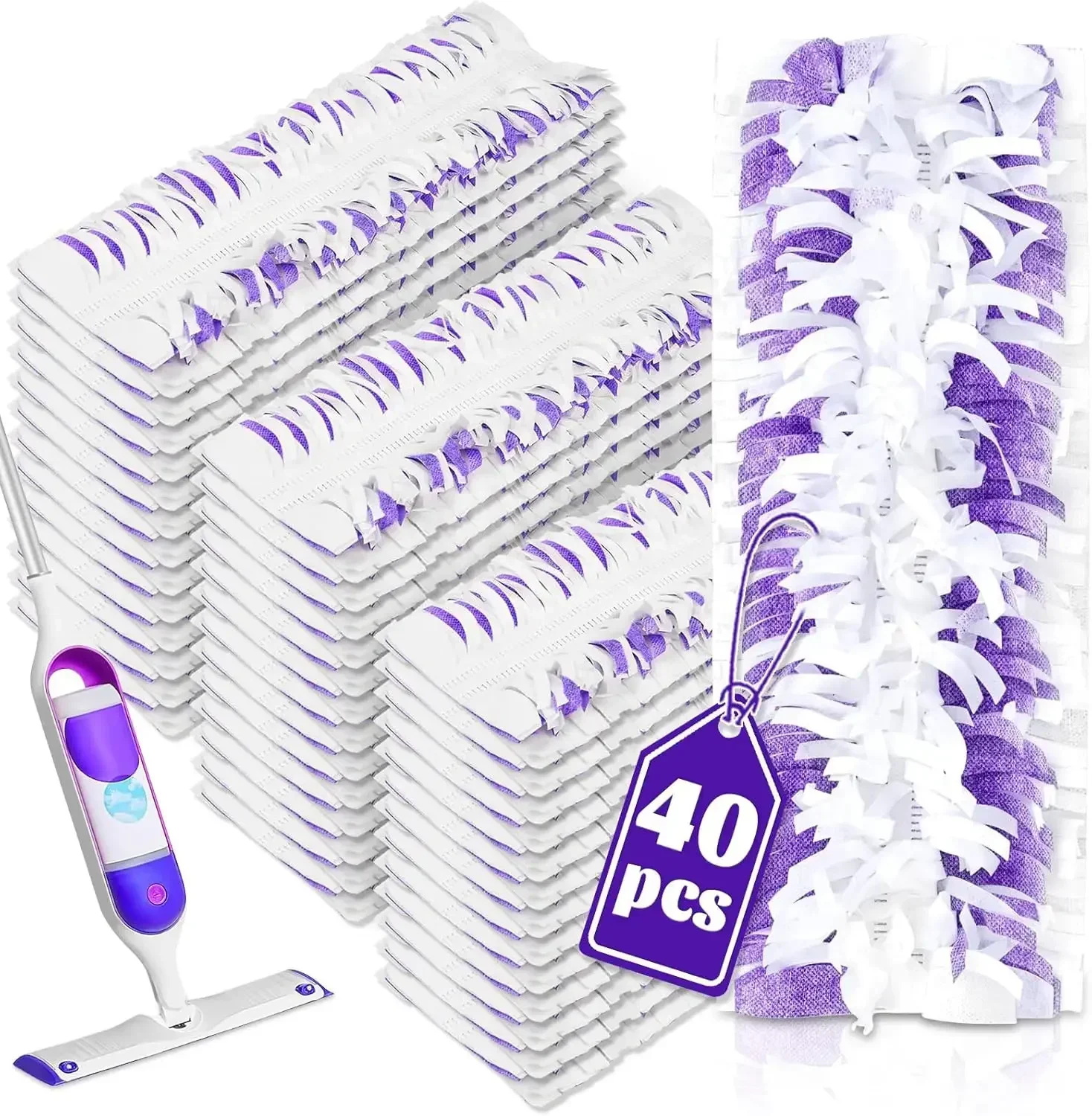 

Набор из 40 одноразовых насадок для швабры, совместимых с Swiffer Power Mop, замена для сменных насадок Swiffer Power Mop.