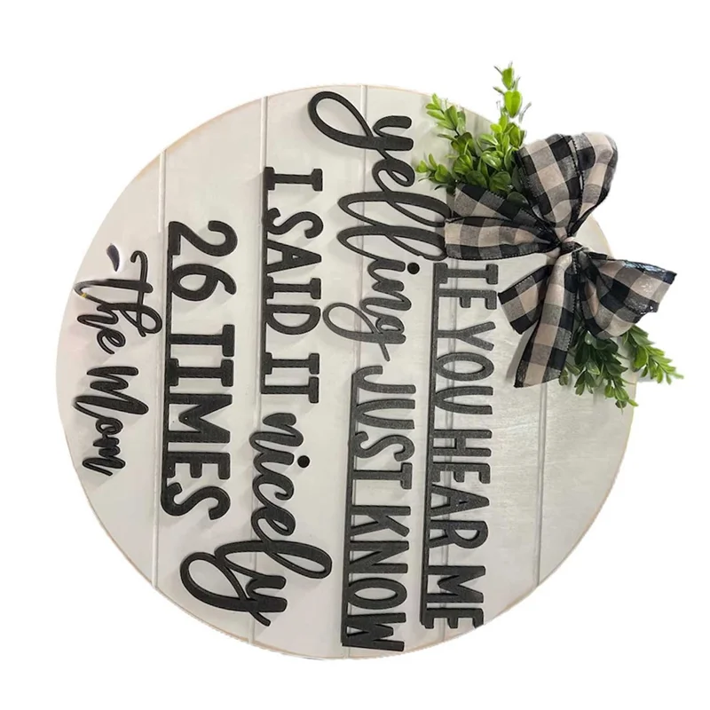 

ABSE-подвесной знак, дверной подвесной знак для входной двери, декор для входной двери, круглый деревянный подвесной знак для дома, на открытом воздухе, в помещении, для отдыха