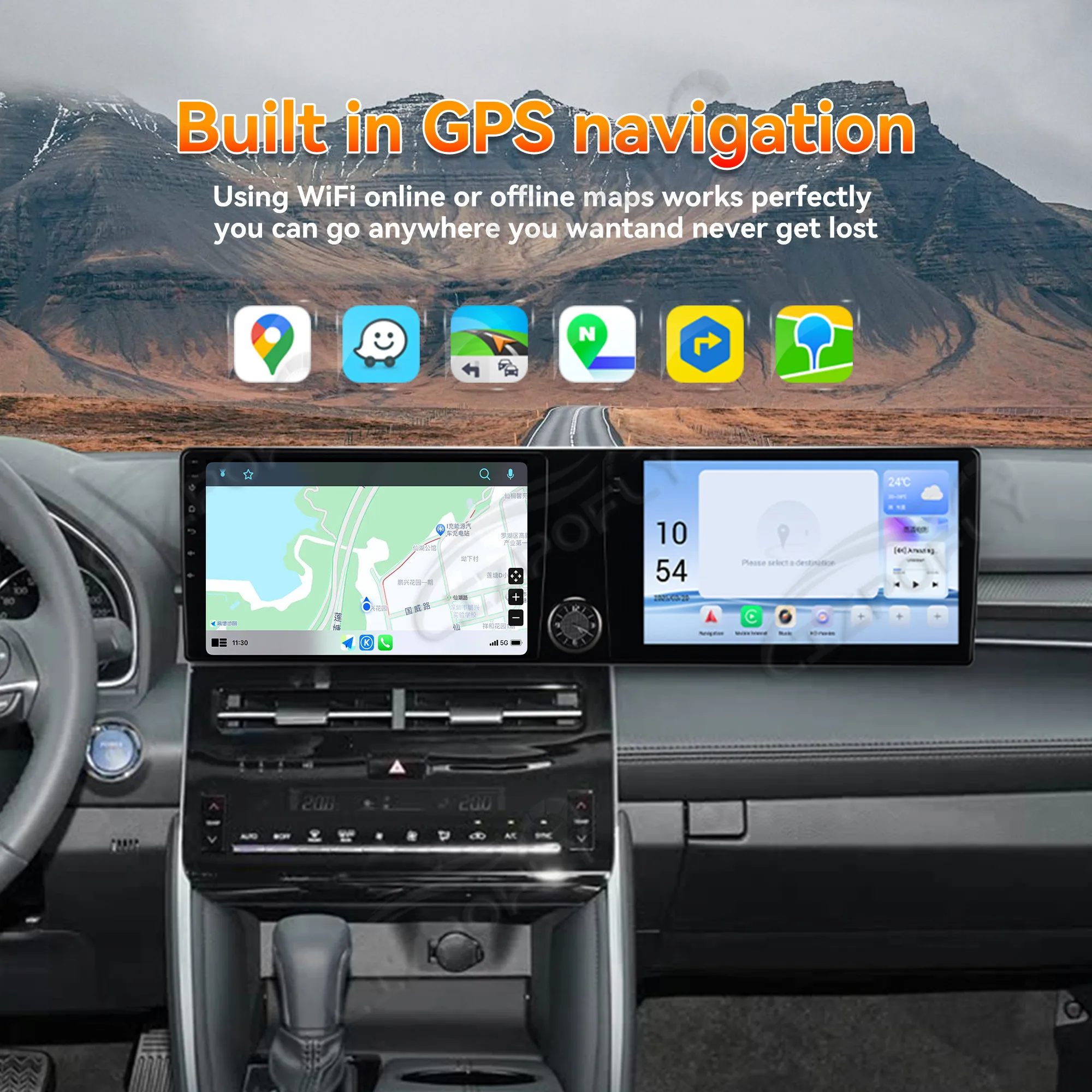 

10,1-дюймовый автомобильный радиоприемник для Toyota Avalon 2018-2023, Android13, длинная полоса, QLED-экран, мультимедийный плеер, обновление устройства Carplay, экран 2025 г.