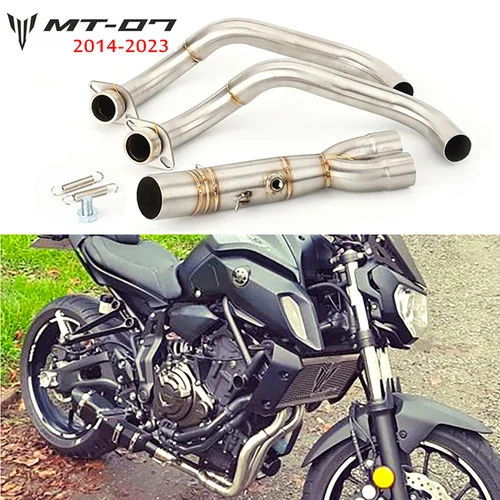 Para Yamaha MT-07 FZ-07 MT07 FZ07 XSR700 2014-2023 sistema de silenciador de tubo delantero de Escape sc motocicleta Escape modificado