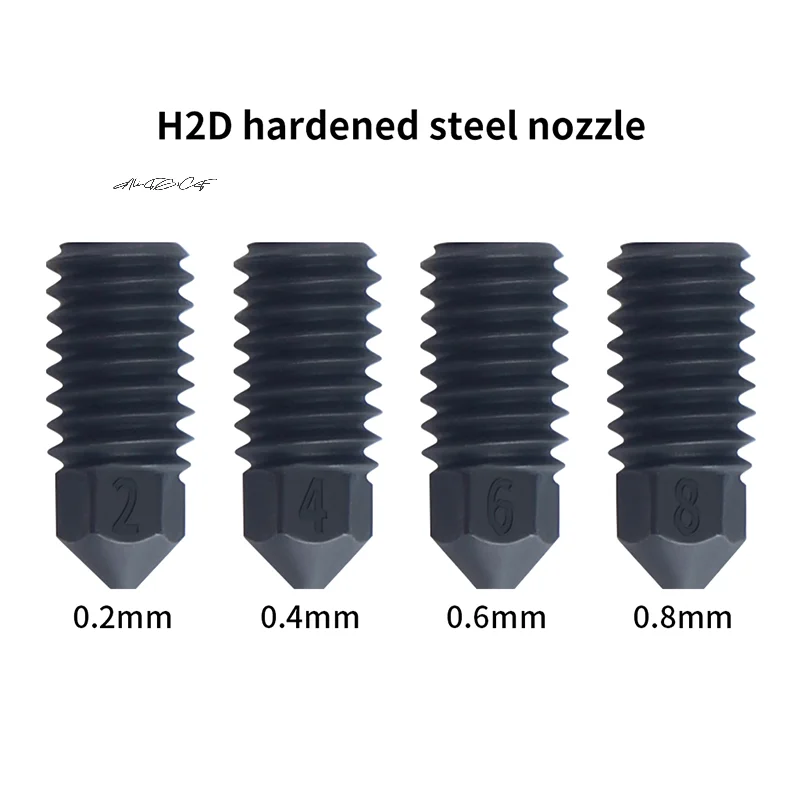 

Bambu Lab A1 / A1 Mini Nozzle Upgrade Kit 0.2mm to 0.8mm Hardened Steel Nozzles for Bambulab A1 3D Printer Hotend Kit