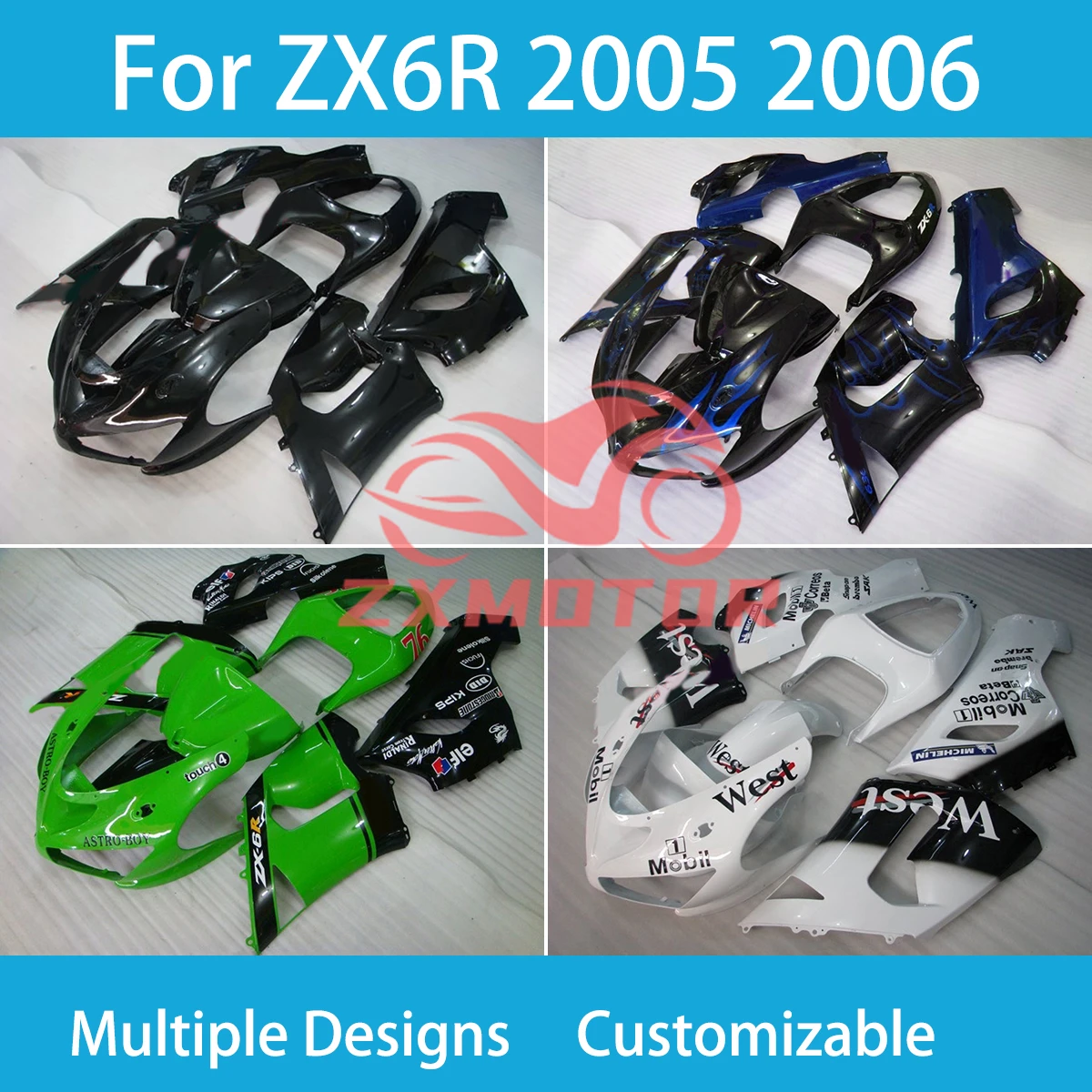 

ZX6R 05 06 Fairing Kit for Kawasaki Ninja 636 ZX 6R 2005 2006 Motorcycle ABS ZXMT Injection Bodywork Fairings