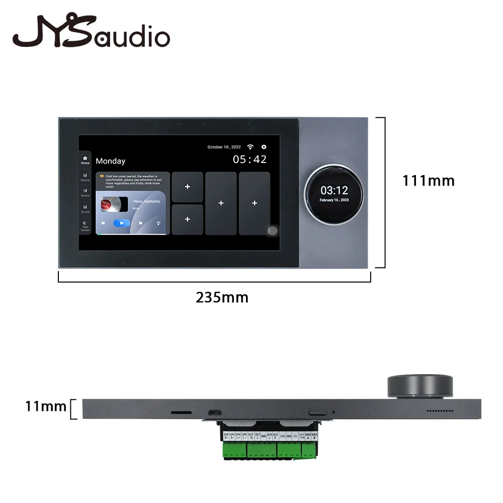 Zestaw audio inteligentne kino domowe TUYA ścienny wzmacniacz dźwięku WiFi ekran dotykowy Android wzmacniacz mocy Bluetooth 6 "stereofoniczny głośnik sufitowy