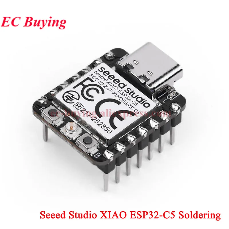 5Pcs/1pc Seeed Studio XIAO-ESP32-C5 2.4GHz 5GHz Dual Band Wi-Fi 6 Ble 5 IEEE Zigbee Thread RISC-V IOT Development Board Module