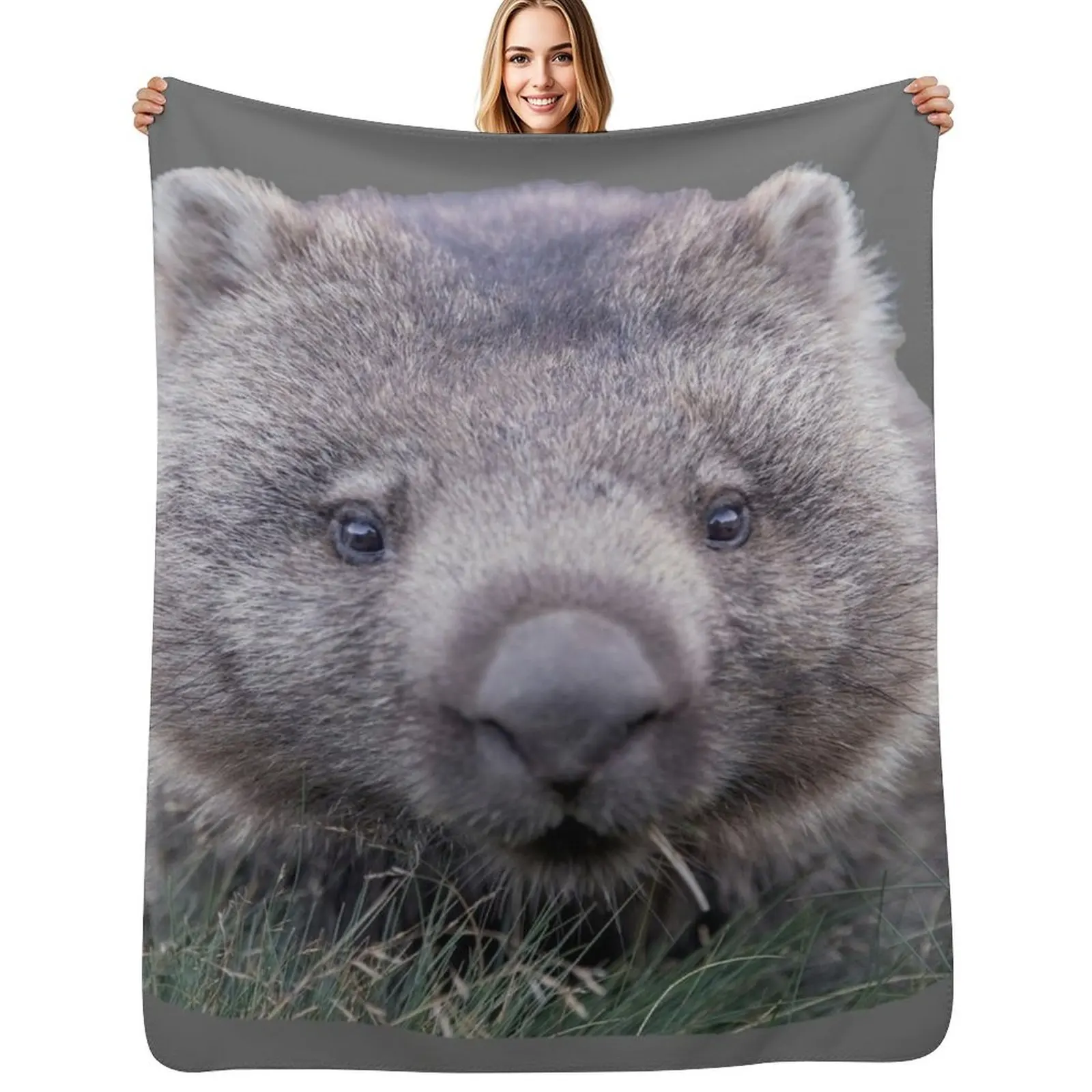 Wombat Throw Blanket Luxurious Soft Fuzzy Blanket for Sofa Bed