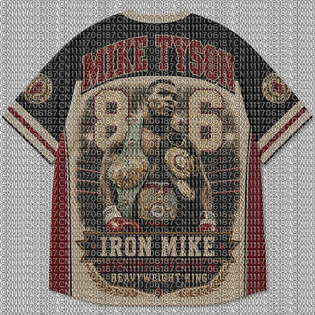 26-27 Years Popular Sports Fashion Short-Sleeved V-Neck Street Fashion Retro Boxing Movie Fans Hiking T-Shirt Gift