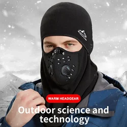 Winter Ski Mask Cycling Mask Motorcycle Mask Fleece with Filter Windproof Full Face Cover Balaclava Skiing Skating Hat