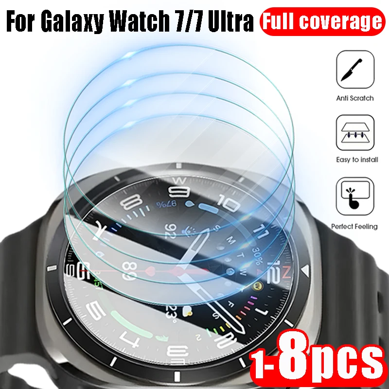 1-10Pcs Tempered Glass Film for Samsung Galaxy Watch 7 Ultra 47mm Protective Cover Screen Protector for Watch 7Ultra Accessories