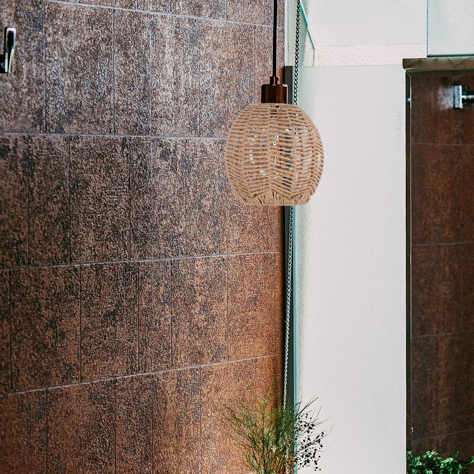 

Paper Rope Pendant Light New Chinese Design Imitation Rattan Lampshade Easy Installation Living Room Dining Room Restaurant