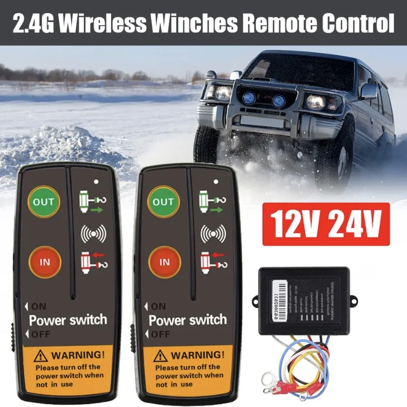 12V 24V kabestan elektryczny przełącznik sterowanie bezprzewodowy akcesoria do zdalnego sterowania do Jeep Off Road 4x4 ATV przyczepa łódź