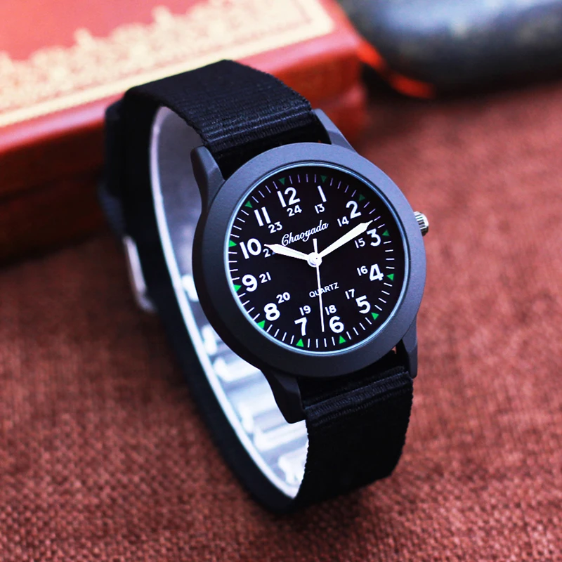 children's smart digital watches boys girls adjustable canvas 24hours quartz watches for child kids students study time supplies