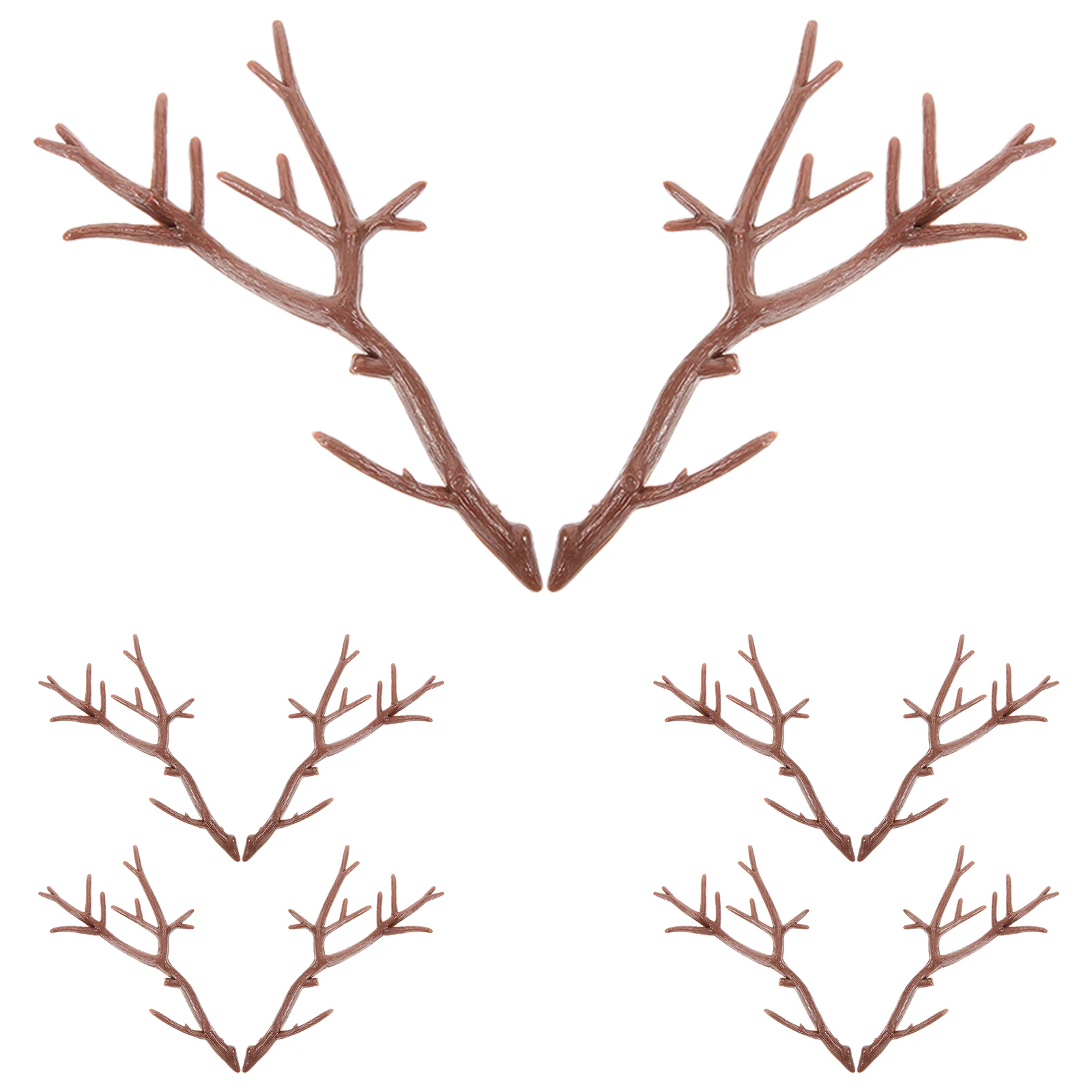 

10 Pcs Christmas Simulation Plastic Antlers Accessories Snowman Hand Arm Branch DIY Pendant Faux Deer for Crafts Decorate