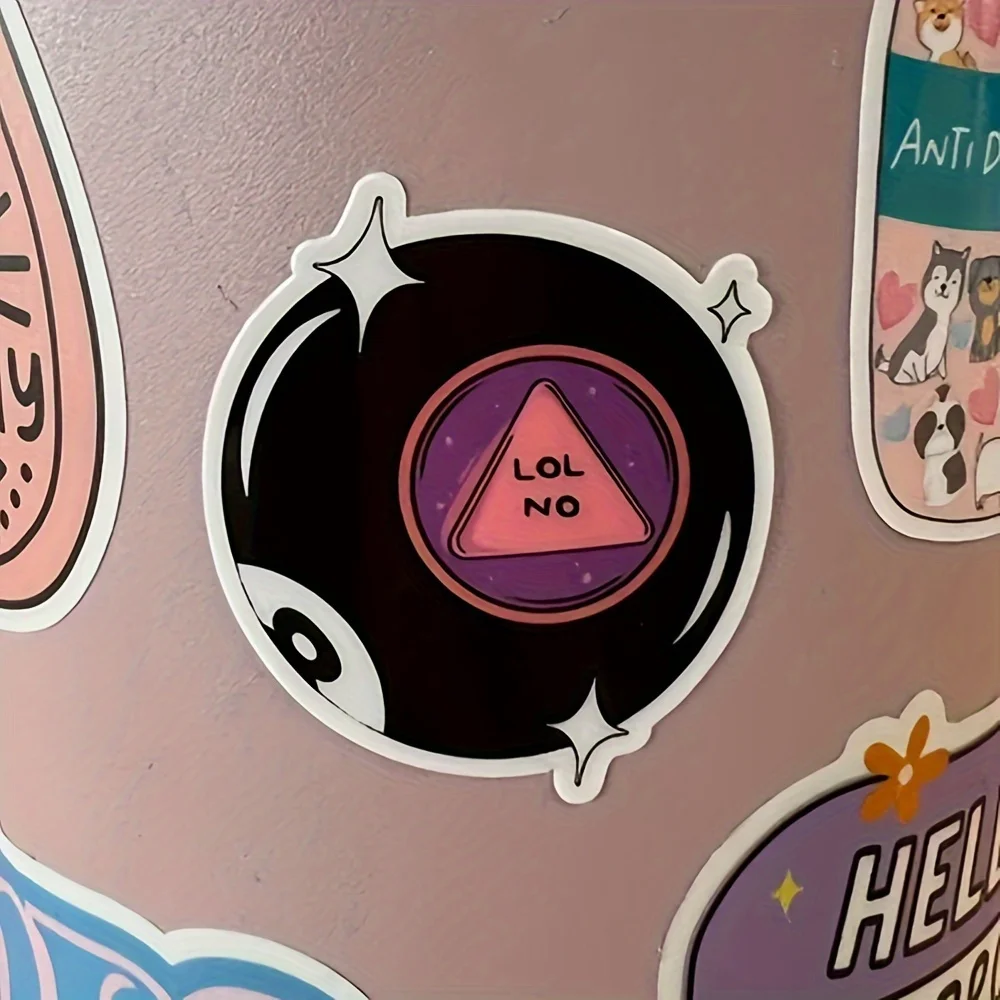 1개 멋진 'Illegal 8-Ball' 비닐 데칼 - 휴대폰 케이스/노트북/물병용 독특한 장식