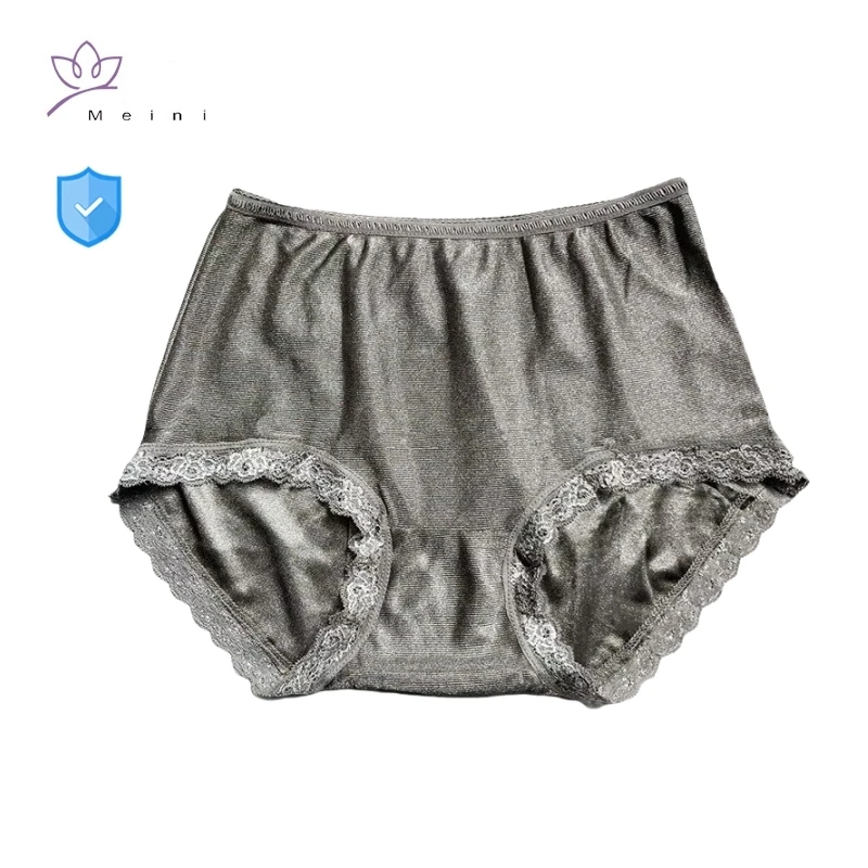 

Anti adiation 100% silver fiber women's underpants electromagnetic radiation protective antibacterial triangle underpants