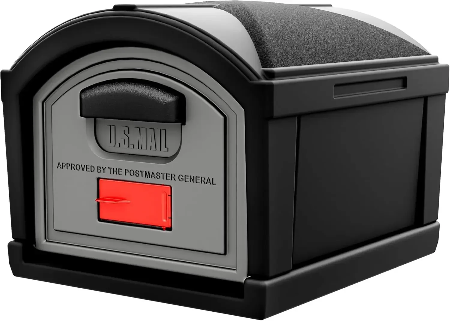 

T4 Extra Large Capacity XL Post Mount Mailbox Top with Durable Double-Wall Construction, Weather-Resistant Design, Black, Made i