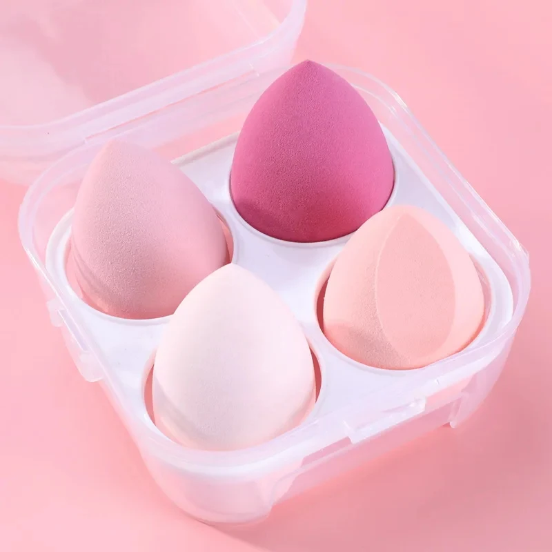 4/8pcs Makeup Sponge Powder Puff Dry and Wet Combined Beauty Cosmetic Ball Foundation Powder Puff Bevel Cut Make Up Sponge Tools