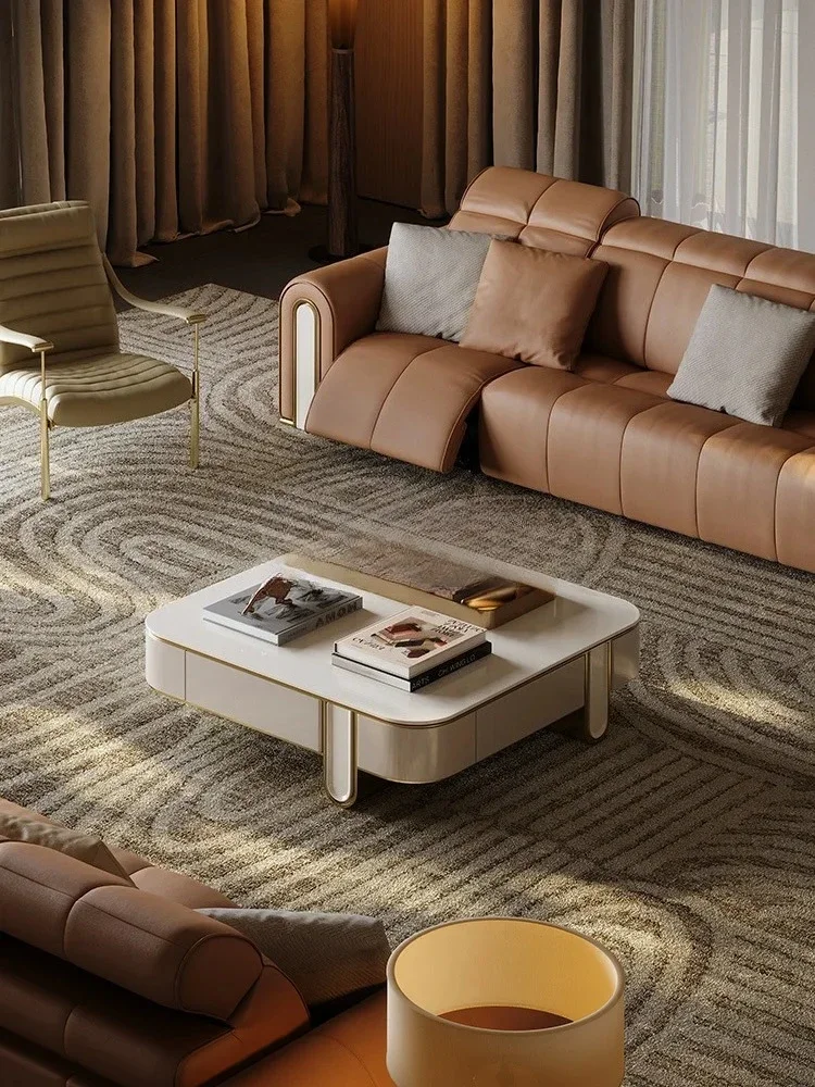 

TTLight Роскошный высококачественный итальянский квадратный журнальный столик для гостиной, креативный журнальный столик