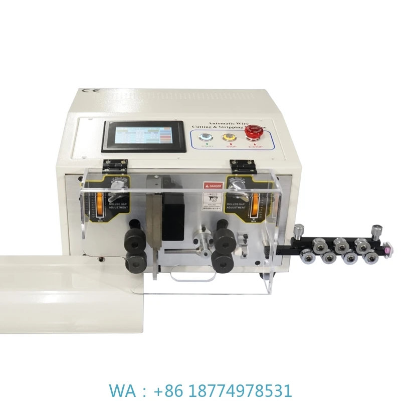 Computer Cable Peeling Cutter Stripper With 220V 110V0.1-8.0mm2 SWT508E Automatic Adjustable Wire Stripping Cutting Machine