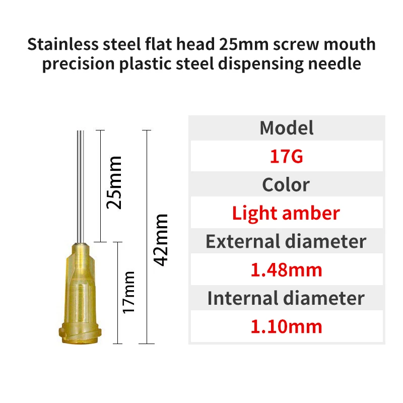 10G-30G 25 mm Dosiernadel 1 Zoll Edelstahl-Dosiernadel Spiralmund-Klebernadel zum Befüllen von E-Flüssigkeiten und Kleber