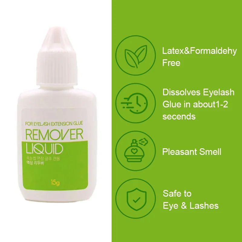 Liquid Remover for Eyelash Extension Glue Low Irritation Lash Glue Remover Original Korea Sky Beauty Makeup Tool 15g