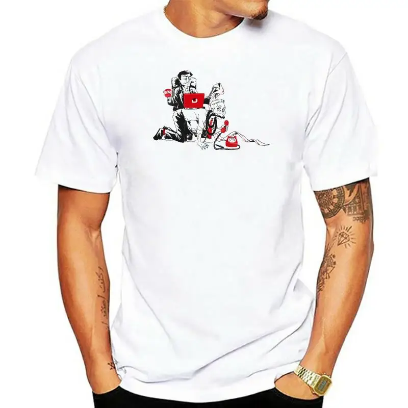 Boyz Fair Trade Screen print Shirt slave classic cut white red black cotton men t shirt