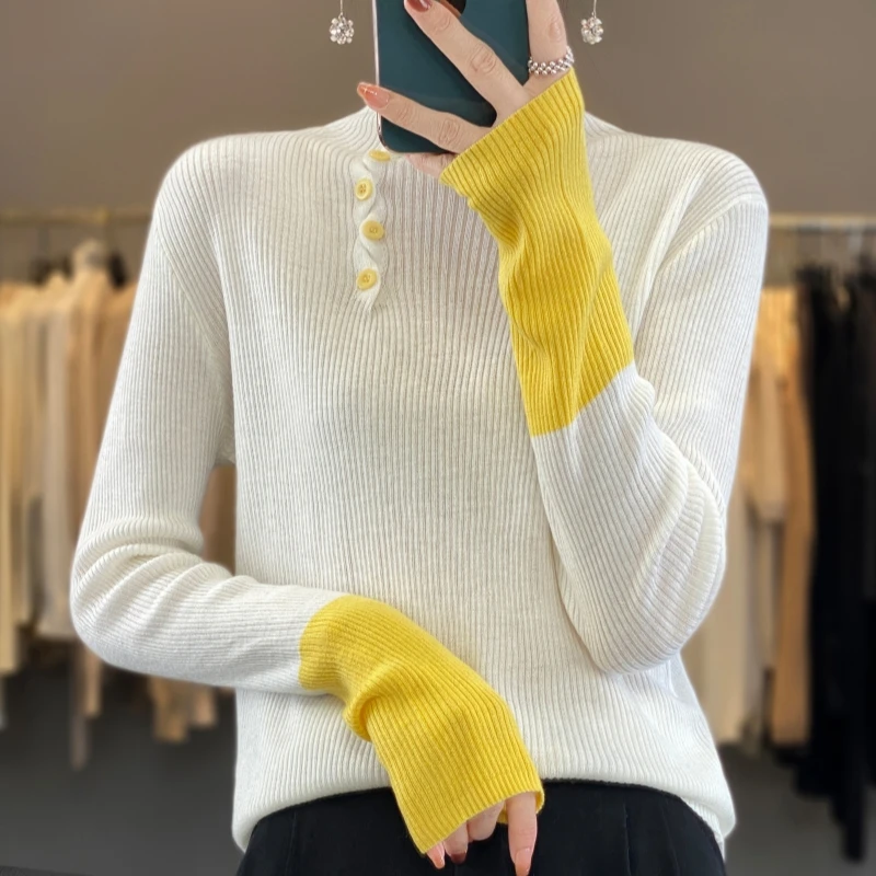 2023 New Cashmere Sweater Women turtleneck Cashmere Sweater    Autumn and Winter Long Sleeve Cashmere Sweater Women