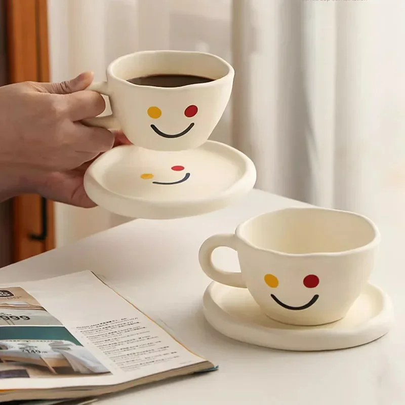 Coffee Friends Cup Japanese Bedroom Camping Aesthetic Iced Mate Beer Center Luxury Modern Mugs Halloween Kitchenware