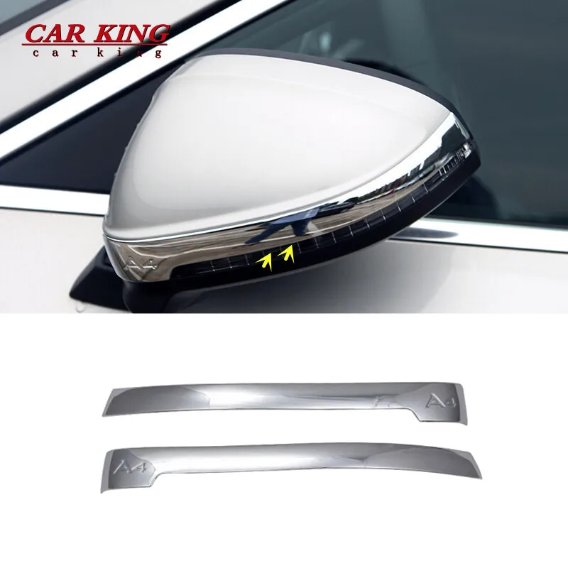 

For Audi A4 b9 2016 2017-2019 ABS Chrome Exterior Accessories Refit Kit Door Rearview Mirror Rubbing Strip trim Panel Sequins